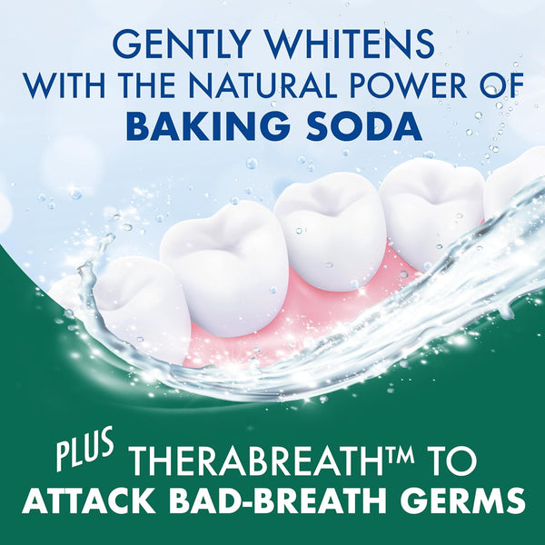 ARM & Hammer Toothpaste Plus TheraBreath Breath Fresheners, ICY Mint Flavor, Teeth Whitening Toothpaste, Anticavity Fluoride for Bad Breath, 5.5