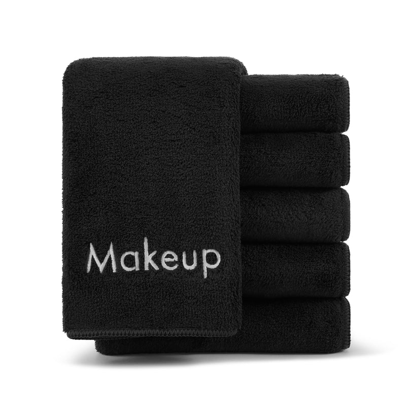 Arkwright Makeup Towels - Pack of 6 - Ultra Soft & Gentle Microfiber Coral Fleece Washcloth Face Make up Remover, Reusuable Eraser Cloth