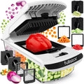 Fullstar Vegetable Chopper and Spiralizer - Food Chopper with Container, Fruit Slicer, Kitchen Gadgets & Accessories, Home Essentials (4 in 1, White)