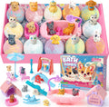 Bath Bombs for Kids with Surprise inside for Girls Boys, 12 Pack Kids Bath Bombs with Dog & Cat Toys Pretend Playset Handmade Bubble Bath Fizzies