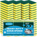 HOMEXCEL Heavy Duty Scrub Sponges Kitchen 10 Count, Extra-Large Sponges for Cleaning Kitchen and Household, Dish Scrubber for Washing Dishes, Pots