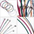 Bememo 2 Sets of 6 Guitar Strings Replacement Steel String for Acoustic Guitar (Yellow and Multicolor)