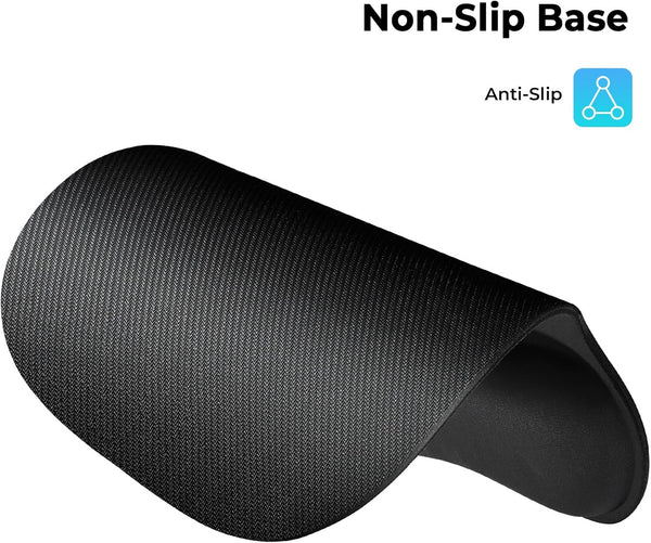 Eoocoo Ergonomic Mouse Pad with Wrist Support, Mousepad with Memory Foam Wrist Rest and Non-Slip Base for Computer, Cafe, Home & Office, 9.64 X