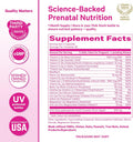 Pink Stork Total Prenatal Vitamins with DHA, Folate, Iron, Choline, and Vitamin B12 - Prenatals for Women to Support Fetal Development, Pregnancy