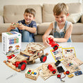STEM Kits for Kids Ages 8-10, Remote Control Car Model Building Kit for Boys 8-12, Wooden 3D Puzzles 8-13, Wood Science Crafts Projects, STEM Toys