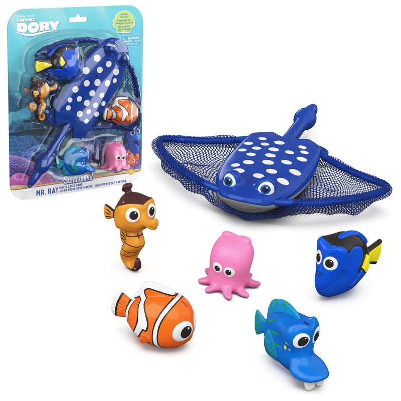 Swimways Disney Finding Dory Mr. Ray'S Dive and Catch Game, Bath Toys and Pool Party Supplies for Kids Ages 5 and Up