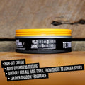 UPPERCUT DELUXE Texture Cream, Re-Workable, Pliable Hold, Natural Finish, 3.5 Oz / 100G