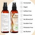 NEW Fermented Rice Water for Hair Growth - Infused with Rosemary, Biotin, Caffeine, Keratin Vegan Non-Greasy Spray Naturally Thicker, Longer,
