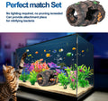 Cousduobe Fish Broken Barrel Decor Fish Tank Decorations Betta Fish Tank Accessories,Starfish Barrel X 1Pc, Fish Tank Plants X 8Pcs