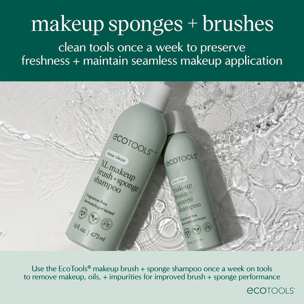 Ecotools Wonder Cover Complexion Brush, Makeup Brush for Flawless Foundation Application & Blending, Full Coverage Base Brush, Eco-Friendly,