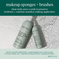 Ecotools Makeup Brush + Sponge Shampoo, Remove Makeup & Impurities from Tools, Sponges, & Puffs, Fragrance-Free Brush Cleanser, No Harsh