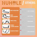 HUHOLE Pegboard Drill Holder, Peg Board Utility Hooks, 10 Pack Heavy Duty Peg Board Tool Holder for Power Tools, Drill, Hammer, Cord, Fit for 1/4