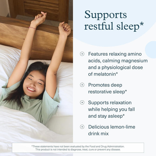 Youtheory Sleep Nighttime Powder - Sleep Support Supplement for Calm & Relaxation* - Contains Melatonin, Magnesium, L-Theanine & L-Glycine -