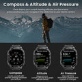 AMAZTIM GPS Smart Watch for Men, 6 Satellite Positioning, Compass, Stainless Steel Body, 50M Waterproof, 480Mah Extra-Large Battery, Answer/Make