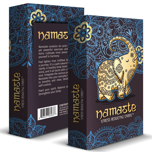 Namaste Stress Reducing Cards - Self Care Cards, Anxiety and Stress Relief Gifts, Mindfulness & Meditation Cards, Mindful Gifts for Women - MSS Inc