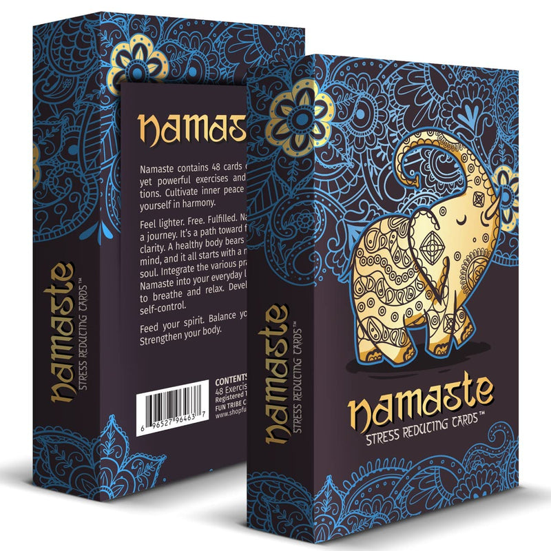 Namaste Stress Reducing Cards - Self Care Cards, Anxiety and Stress Relief Gifts, Mindfulness & Meditation Cards, Mindful Gifts for Women - MSS Inc