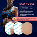 OK TAPE Adhesive Patches for MEDTRONIC Guardian and Other Sensor, Waterproof & Sweatproof CGM Patches, Long Last Sensor Patches 15 PCS, Beige