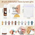 30 Sets Mental Health Awareness Gifts Lip Balm Bulk Inspirational Lip Balm with Positive Daily Affirmation Cards Self Care Gifts for Women Men
