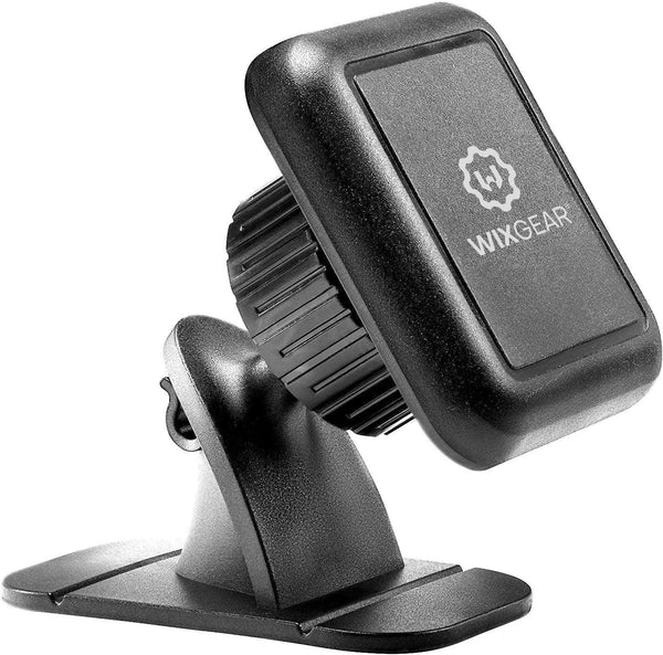 Wixgear Magnetic Phone Mount, Universal Stick on Dashboard Magnetic Car Mount Holder, for Cell Phones with Fast Swift-Snap Technology