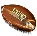 Torino Pro Curved Wave Brush #236- Curve Palm Soft Bristles -100% Pure Boar Bristles - Great for Laying down Your 360 Waves