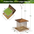 Bird Feeder, Heavy Duty Metal Bird Feeders for Outdoor Hanging, 3.5LB Large Capacity Wild Birdfeeder for Garden Yard outside Backyard