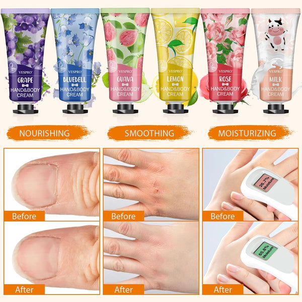 VESPRO 126 Pack Mothers Day Gifts Hand Cream Set for Women, Bulk Hand Lotion Travel Size for Dry Cracked Hands, Mini Hand Lotion for Thank You