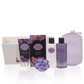 Spa Gift Basket with Lavender Fragrance and Lilac Color - Bath and Body Set Includes Shower Gel, Body Lotion, Hand Lotion, Bath Salt, Flower
