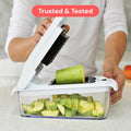 Fullstar Vegetable Chopper and Spiralizer - Food Chopper with Container, Fruit Slicer, Kitchen Gadgets & Accessories, Home Essentials (4 in 1, White)