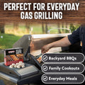Chef Master 05004CM Ceramic Gas Grill Self Cleaning Briquettes, Replacement for Lava Rocks, Cleaner Cooking, Gas Grill Briquettes for BBQ Grill