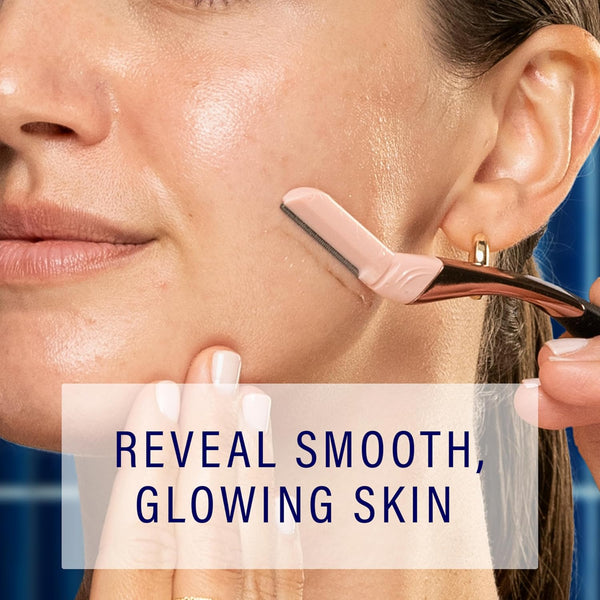 Schick Hydro Silk Dermaplaning Wand, Dermaplaning Tool for Face | Dermaplane Razor for Women Face, Eyebrow Razor, Peach Fuzz Remover, Includes 1