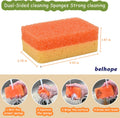 Belhope Scrub Sponges, Dual-Sided Temperature Controlled Scrubber - Scratch-Free Multipurpose Dish Sponges for Kitchen, Bathrooms, and Outdoor Use