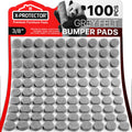 Cabinet Door Bumpers X-Protector 100 PCS â Small Felt Pads 3/8â â Ideal Grey Felt Bumpers â Self-Adhesive Thick Felt Dots â Bumper Pads