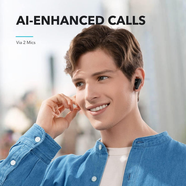 Soundcore by Anker P20I True Wireless Earbuds, 10Mm Drivers with Big Bass, Bluetooth 5.3, 30H Long Playtime, Water-Resistant, 2 Mics for AI Clear