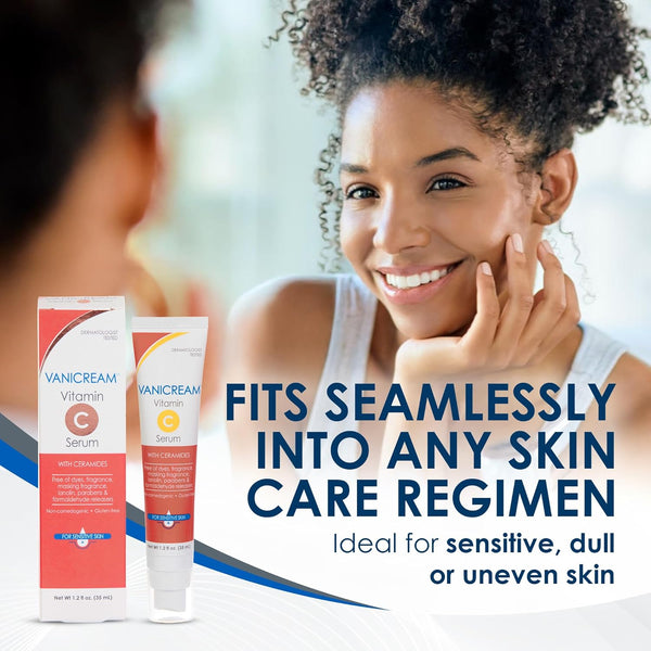 Vanicream Vitamin C Serum, 1.2 Fl Oz, Formulated without Common Irritants for Sensitive Skin, Milky and Lightweight Brightening Serum, Hydrates &