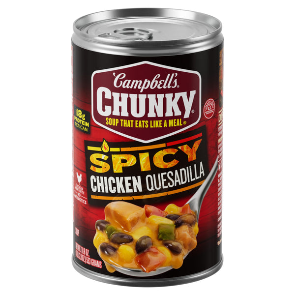 Campbell'S Chunky Soup, Spicy Chicken Quesadilla Soup, 18.8 Oz Can