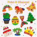 GWAHSA 30Pcs DIY Wooden Magnets, Glow in the Dark Wooden Art Craft Supplies Painting Kit for Kids Activities Party Favors for Boys Girls Ages 4-8