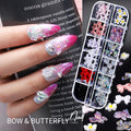 Teenitor Nail Charms Nail Art Kit with 15 Sheets Gold Nail Stickers, 6 Boxes of Nail Gems Nail Art Tools Nail Rhinestones for Nails, Nail Supplies