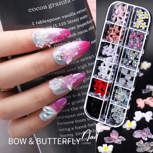Teenitor Nail Charms Nail Art Kit with 15 Sheets Gold Nail Stickers, 6 Boxes of Nail Gems Nail Art Tools Nail Rhinestones for Nails, Nail Supplies