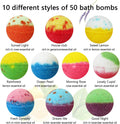 Bath Bombs Gift Set, 50 Handmade Bulk Bath Bombs for Kids, Women, Men, Wonderful Fizz Effect Bath Gift for Valentine'S Day, Christmas & Any