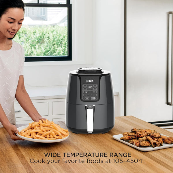 Ninja Air Fryer, Roast, Bake, Air Fry, Roast, Broil, Reheats, & Dehydrates, 4-In-1, Fries, Frozen Food, Veggies, and Juicy Meat, Less Oil, Easy