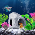 CousDUoBe 10Pcs Aquarium Hideaway Rock Cave Fish Tank Decorations quarium,Betta Toys Hideout Stones House,Safe and Non-Toxic Ceramic Fish Tank