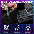3 Pack Rubber Bar Mats, Spill Bar Mats for Bartending,Non-Slip Coffee Bar Mats for Countertop,Black Bar Mat for Home Bar,Kitchen,