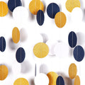 Navy-Blue White-Gold Party-Decorations Streamers Garland - 52Ft Graduation 2025 Glitter Hanging Paper Banner, Men Boy Birthday Nautical Fathers