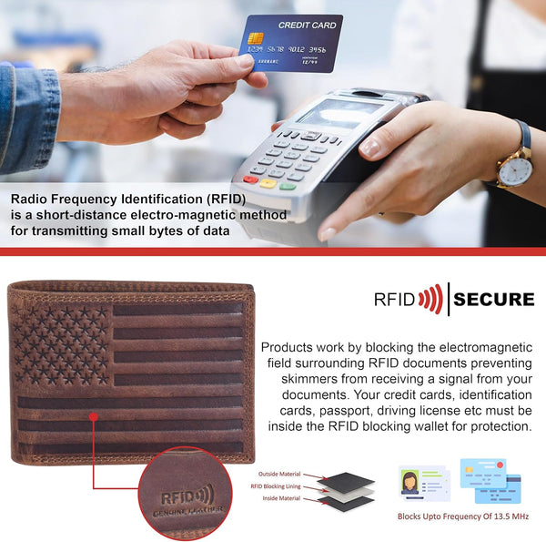ASAD Genuine Leather Wallet for Men | Slim, Stylish, Genuine Leather Double Stitched RFID Blocking Bifold Stylish | Bifold Wallet with 8 Card Slot