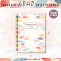 ADHD Daily Planner - Productivity Planner & Undated Task Management Organizer for Neurodivergent Adults, Focused Planners for Men & Women - B5