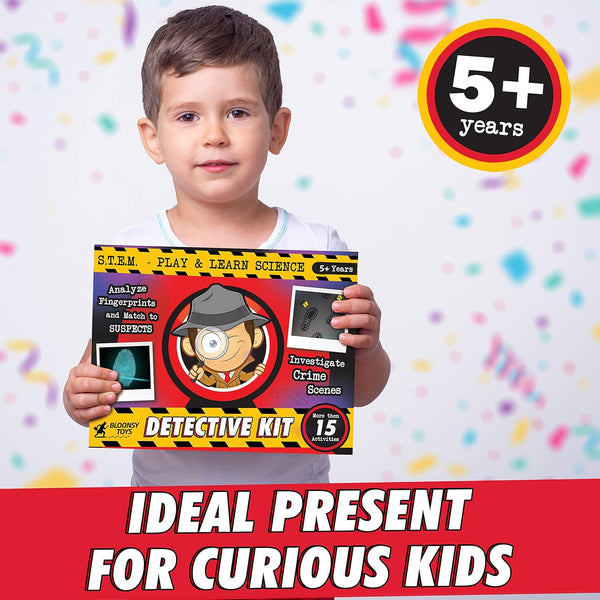 Spy Kit for Kids Detective Fingerprint Toys for 6 7 8 9 10 11 12 Year Old Boys Girls Secret Agent Investigation Science Set