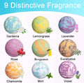 Bath Bomb for Women, 9Pcs Handmade Bubble Bathbombs with Natural Essential Oils, Coco Butters, Holiday Gift for Mother, Wife, Girlfriend, Floral