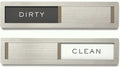 Dishwasher Magnet Clean Dirty Sign, Kubik Letters Premium Stainless Steel Grade 304, Kitchen Organizers and Storage Decor Accessories, Extra