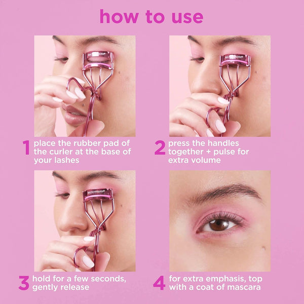 Real Techniques Miracle Eyelash Curler, Gentle Lash Tool for Lifted Lashes, Use with Mascara for Extra Volume, Travel-Size Lash Curler, Comfort