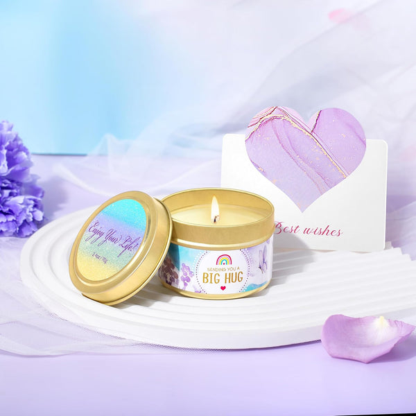 Get Well Soon Gifts for Women, Care Package for Women,Feel Better Gifts for Women 8Pcs Lavender Birthday Gift Baskets for Her Mom, Sister, Female